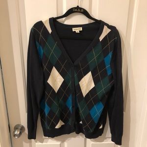 💫2/$10💫VINTAGE Navy Argyle Sweater